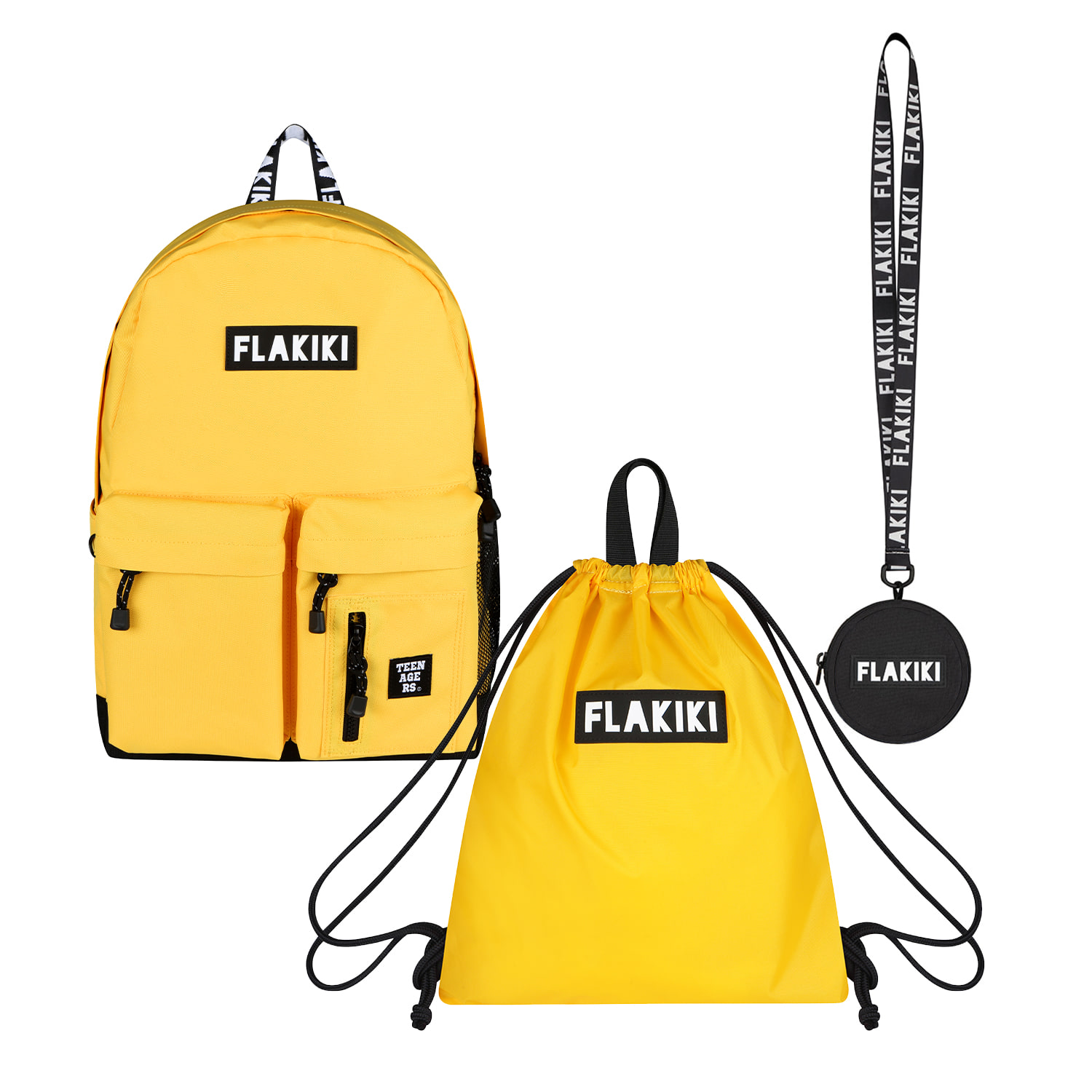 TEEN TWO POCKET BACKPACK_YELLOW(틴)